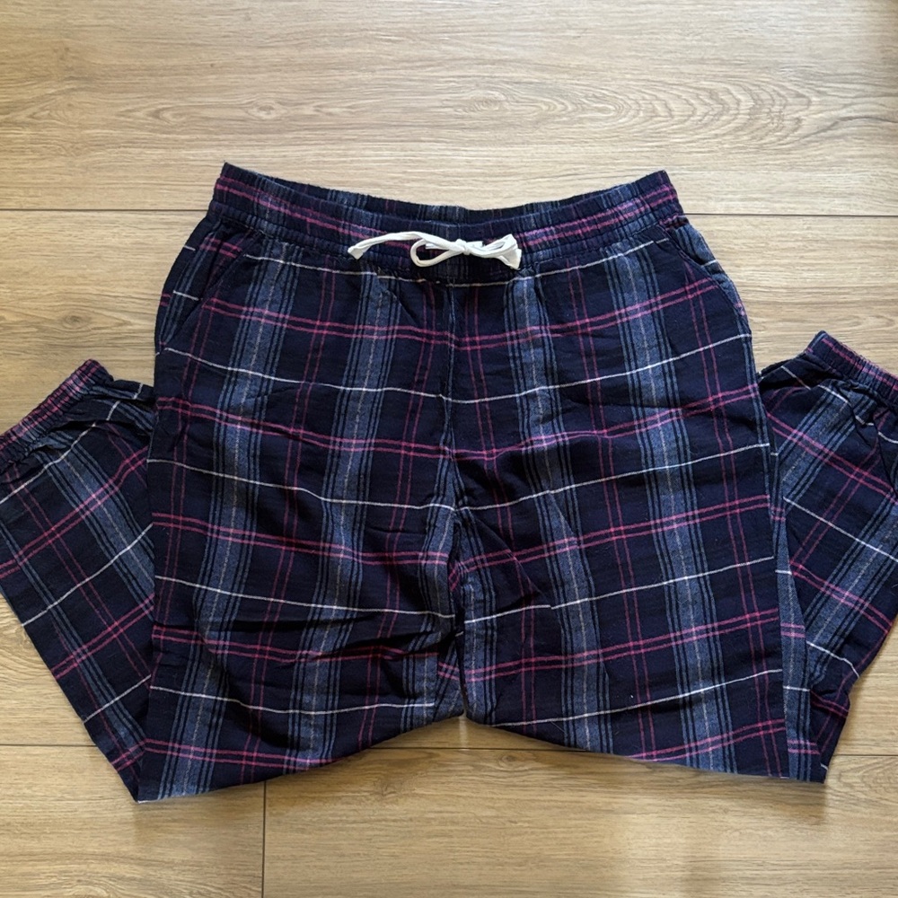 Gap Body Plaid Lounge Pants with Drawstring